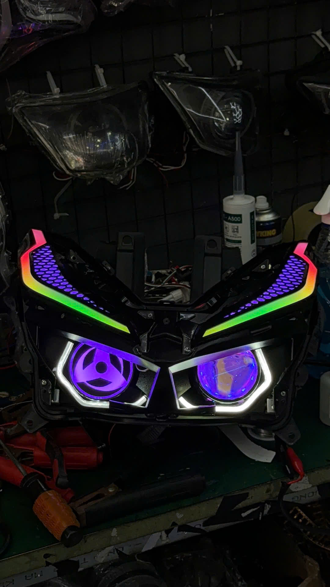 Cụm Pha Đèn Xe Vario 1 Bi Kèm Audi A11 + Full Mạch