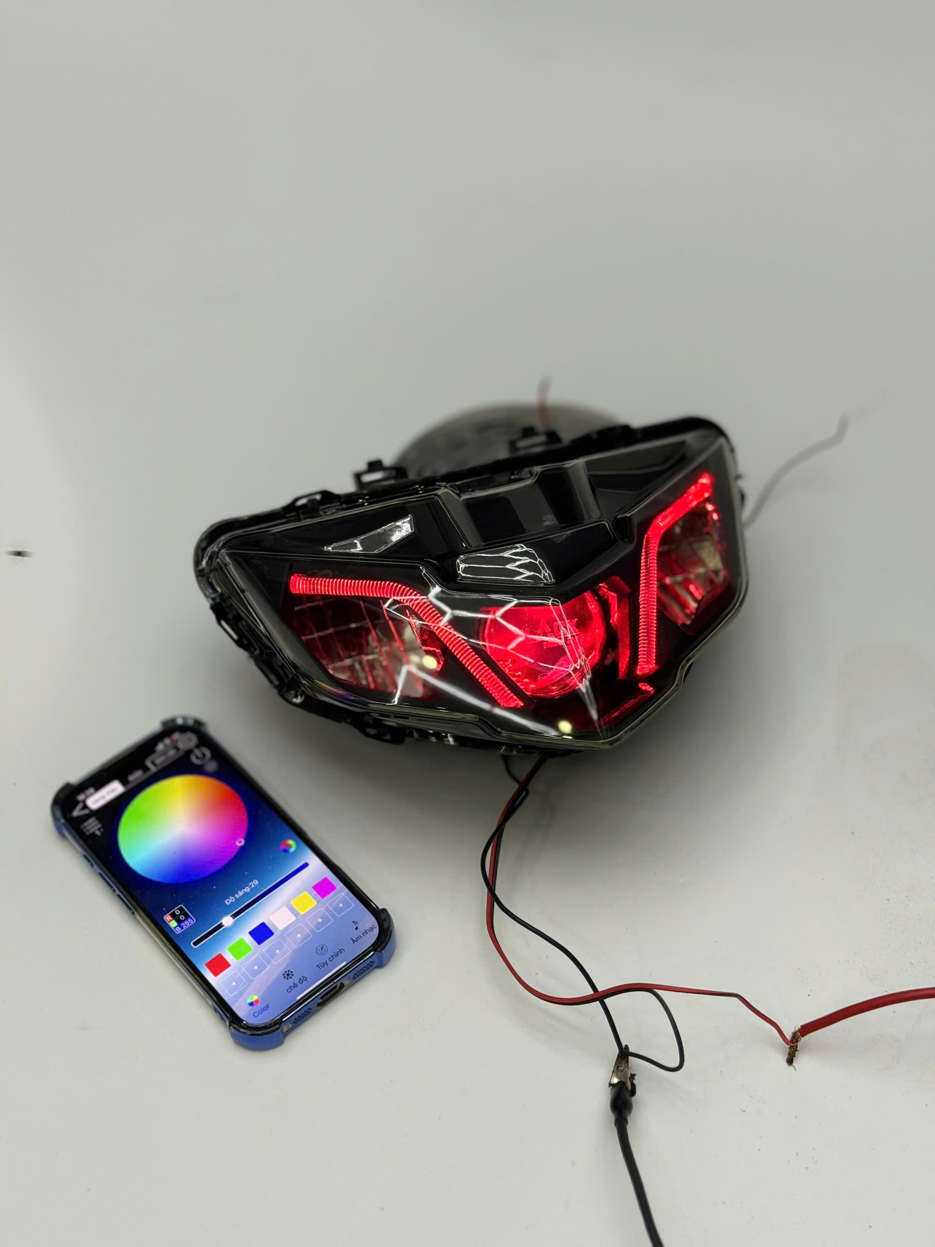 Pha Đèn Viền Ex150 Chỉnh App Bi 2.0 Black Titan