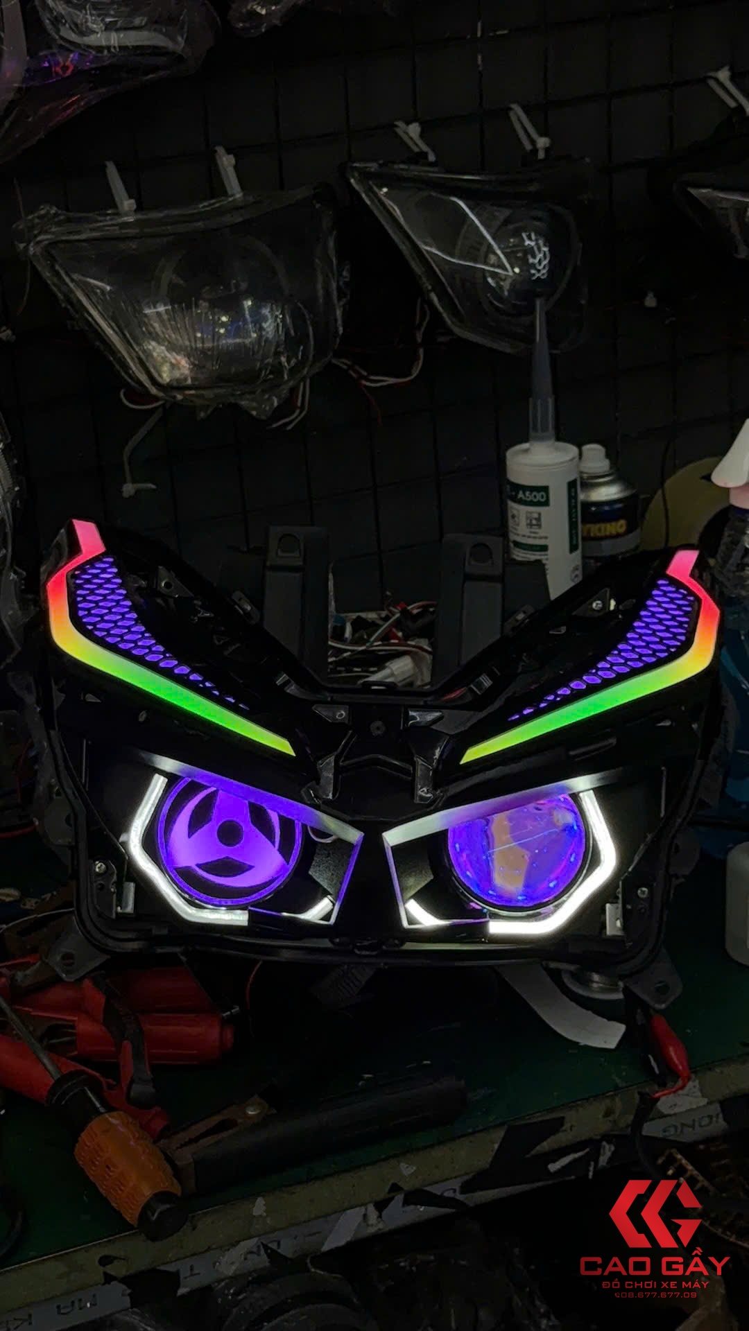 Cụm Pha Đèn Xe Vario 1 Bi Kèm Audi A11 + Full Mạch