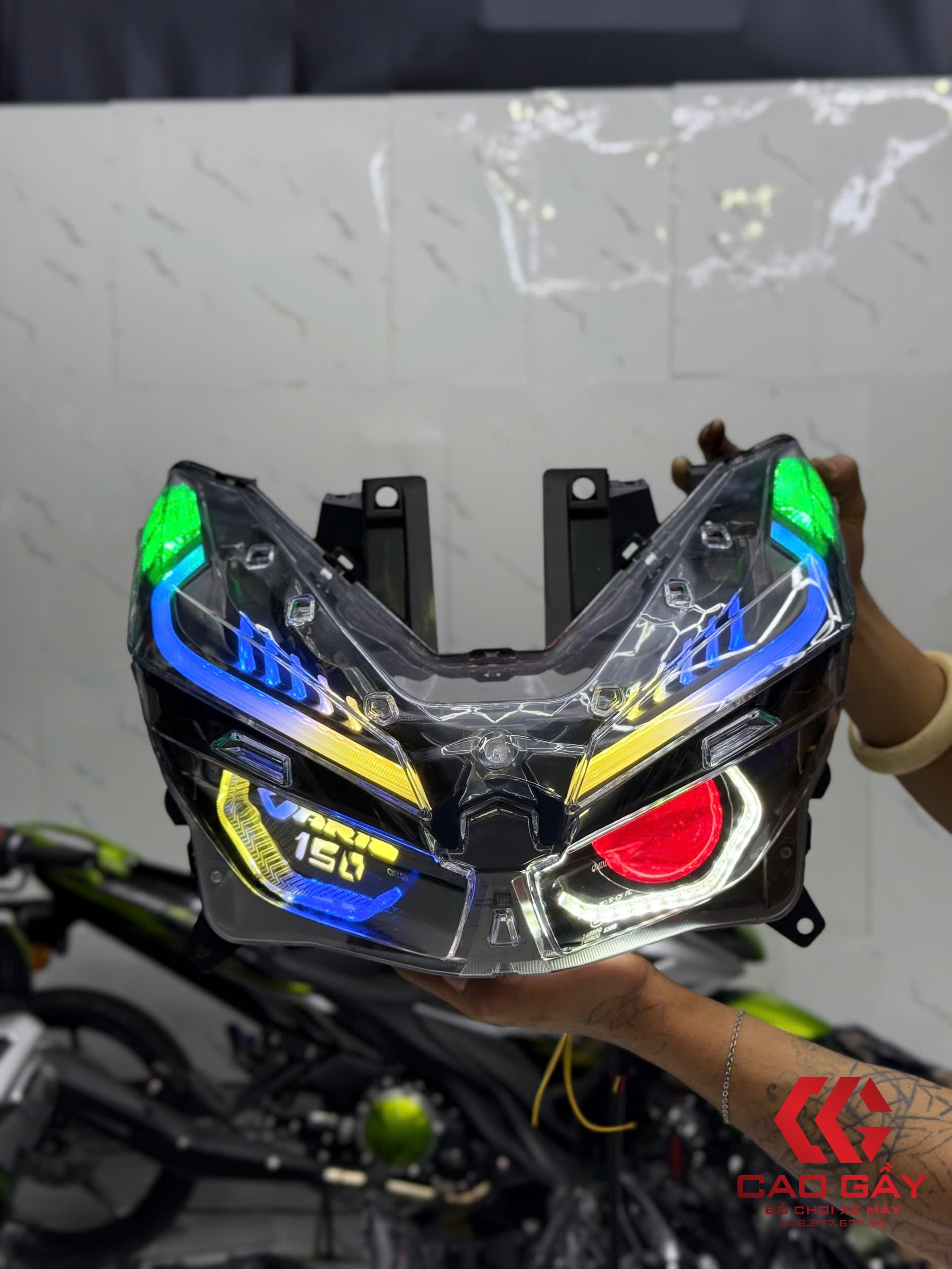 Cụm Pha Đèn Xe Vario 1 Bi Kèm Audi A11 + Full Mạch