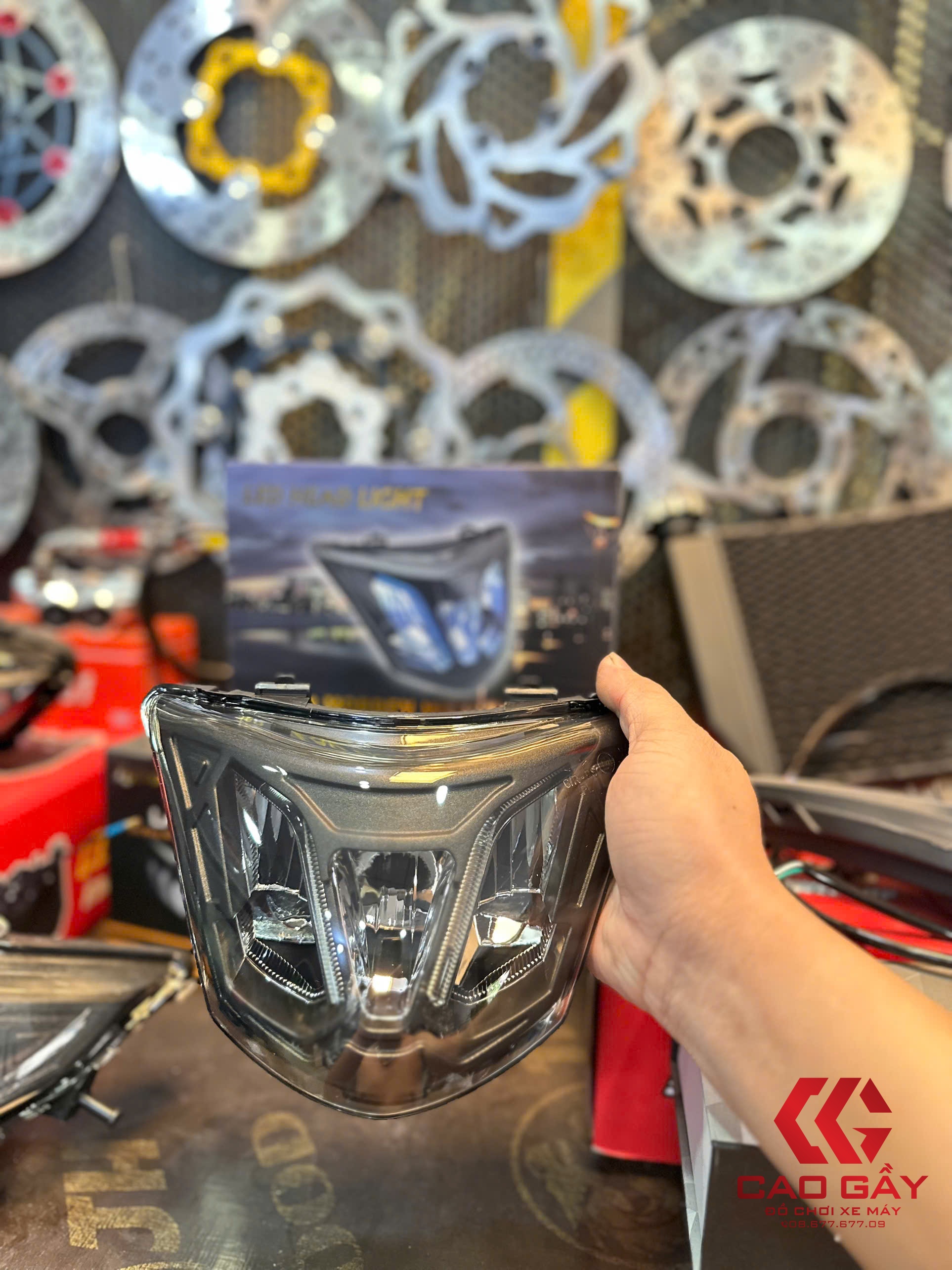 Pha đèn viền Kiểu Lativo Ex135 Ex10 Ex150 2019 3 màu ( Đỏ - Xanh - Trắng )